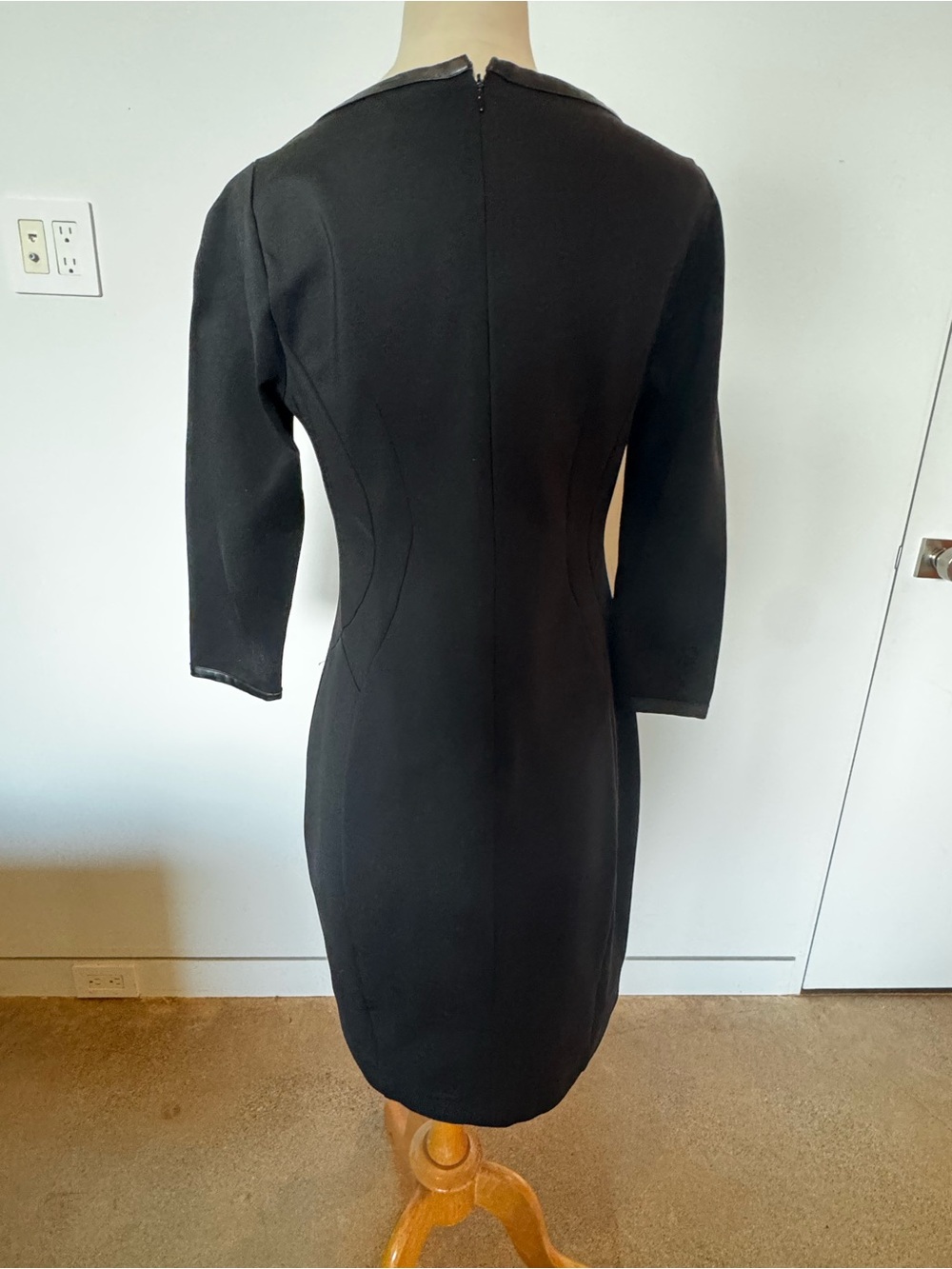 Ann Taylor Black Tailored Midi Dress